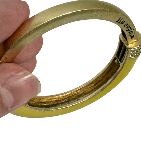 3/$20 Lia Sophia Set 2 Women's Goldtone & Enamel Rhinestones Chromatic Blacelets - Picture 6 of 8